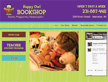 Tablet Screenshot of happyowlbookshop.com